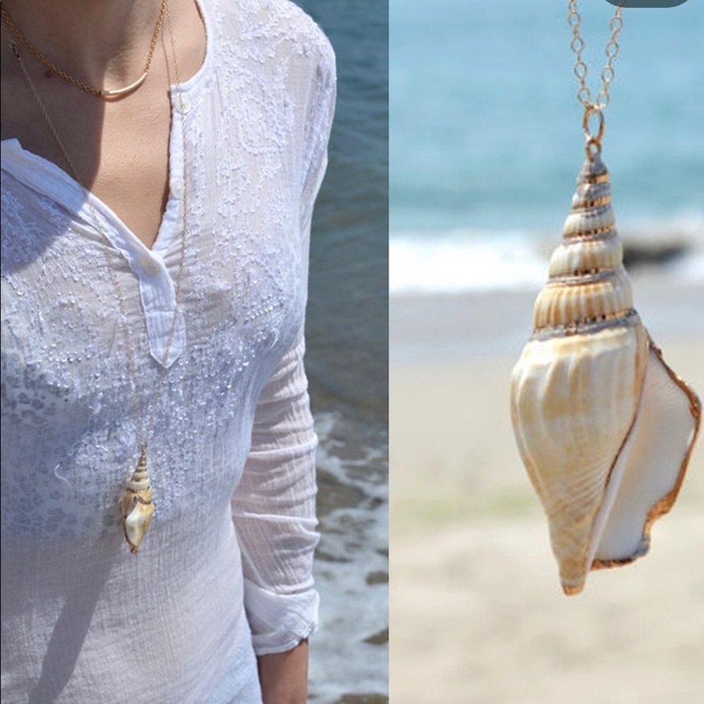 Fashion Conch Shell Long Necklace